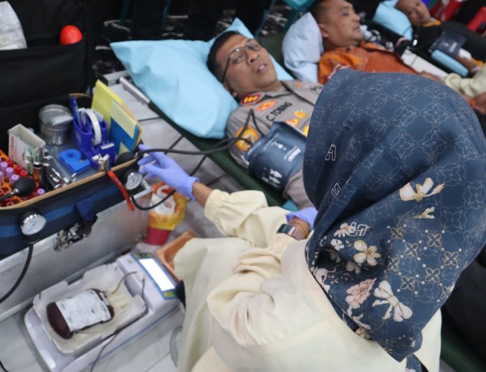 Jelang Hari Bhayangkara ke-80, Polresta Sidoarjo Gelar Donor Darah
